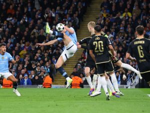 Erling Haaland Scores Stunning Backheel Goal in Champions League Win