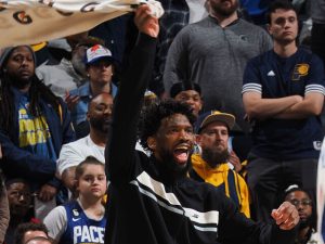 Joel Embiid Receives Technical Foul for Sideline Towel-Waving During 76ers' Victory Over Pacers